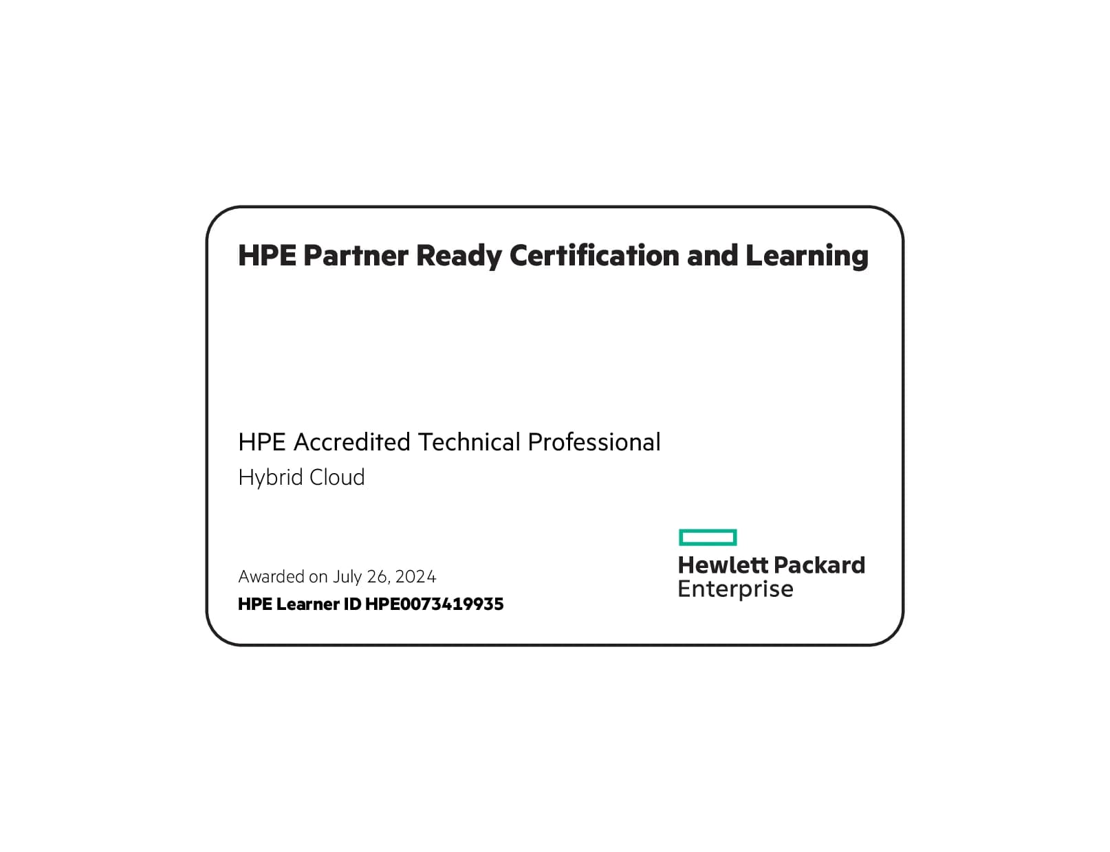 HPE Partner Ready Certification and Learning