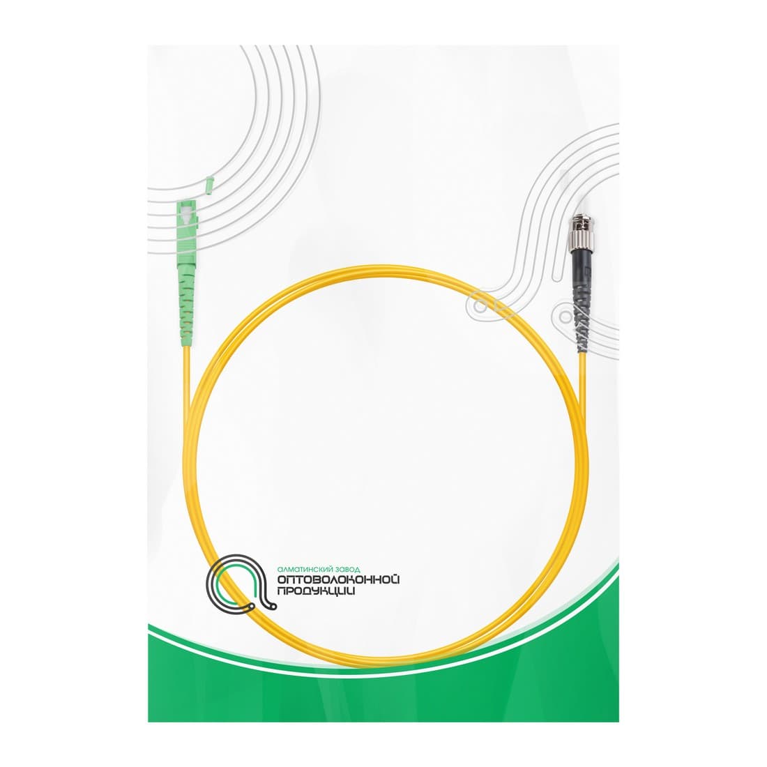 Патч корд оптоволоконный,, SC/APC-ST/UPC SM 9/125 Simplex 3.0мм 1 м, LSZH