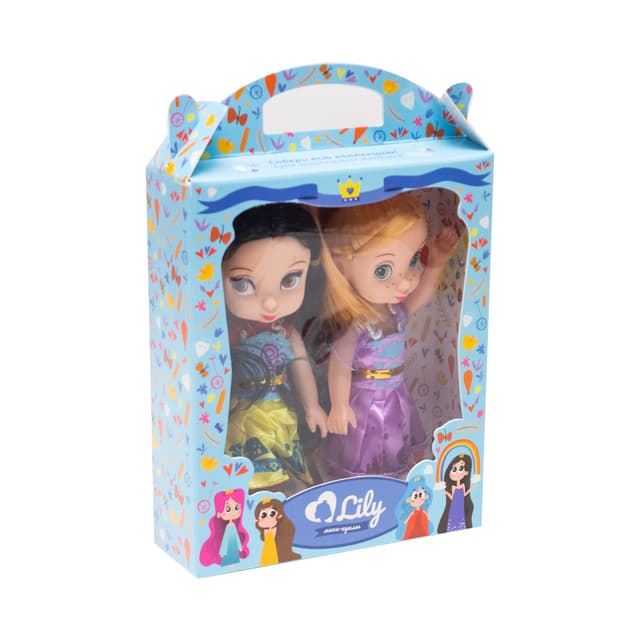 Набор мини-кукол 16см , X Game kids, 8228, Серия Лили - маленькая принцесса, В комплекте 2 миникуклы, Пластик, Цветная русифицированная коробка