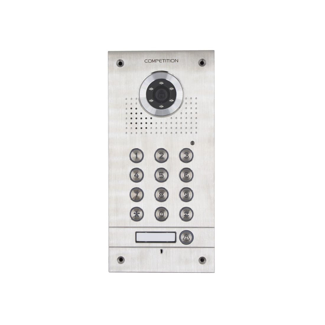 Вызывная панель, Competition, SAC562DN-CK, Антивандальная, 1 абонент, Инфракрасная подсветка 0,05 Лк, Камера 1/3", 420 ТВЛ, Настенное врезной