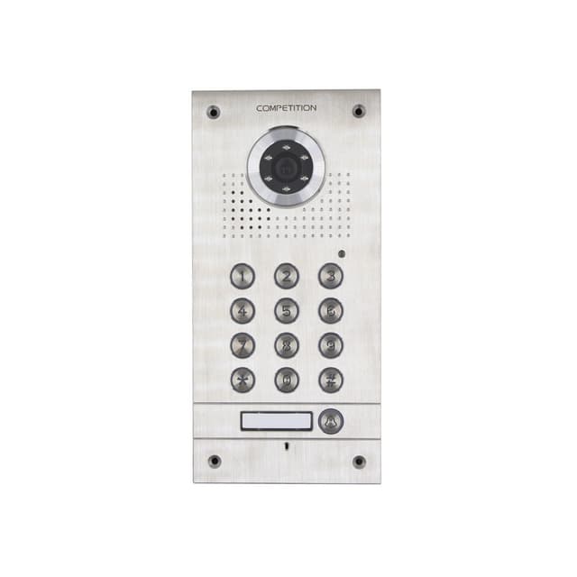 Вызывная панель, Competition, SAC562DN-CK, Антивандальная, 1 абонент, Инфракрасная подсветка 0,05 Лк, Камера 1/3", 420 ТВЛ, Настенное врезной