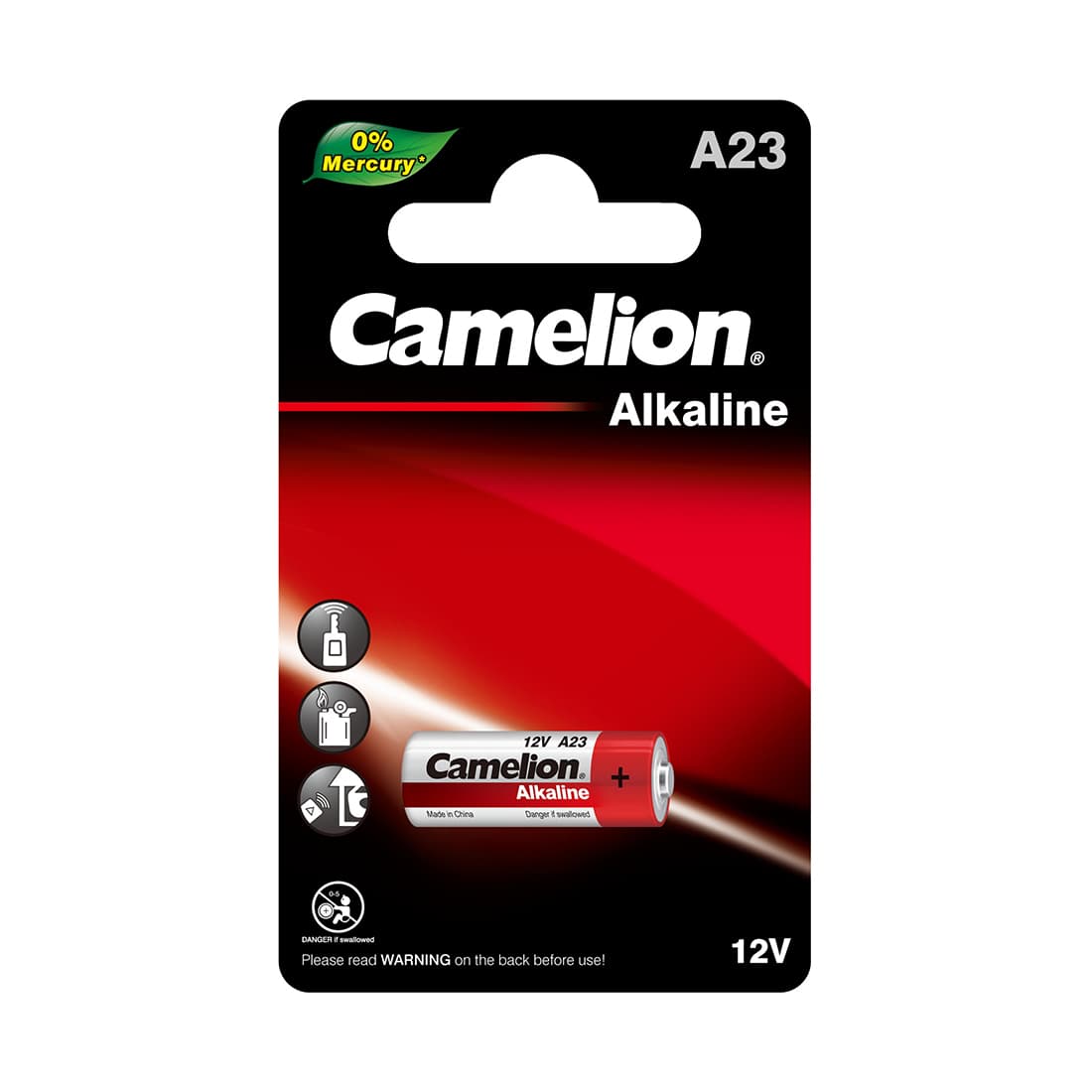 Батарейка, CAMELION, A23-BP1, 12V, 55 mAh, 1 шт.