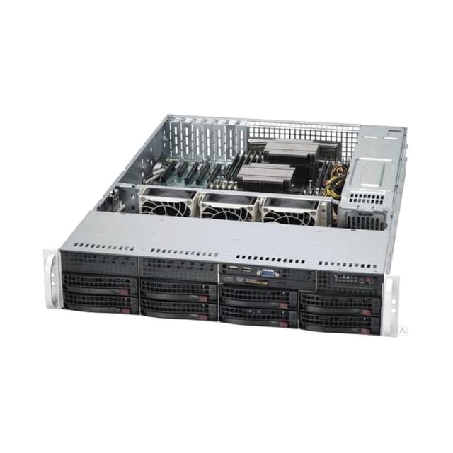 Серверное шасси, Supermicro, CSE-825TQC-R802LPB, 1U, 8x3.5" Hot-Swap, 2x800W