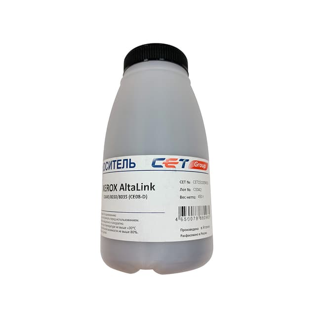 Девелопер, CET, CET151009450, CE08-D, Для копиров XEROX AltaLink C8045/8030/8035, Color C60/70, 450г/бут., Япония.