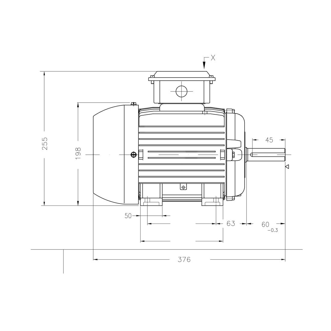 Асинхронный электродвигатель, WEG, 12310457, W20 100L, 3 kW, 2 Пол, B3T, 220-240/380-415//440-460 В, 50 Гц, IE1, IP55, Std.