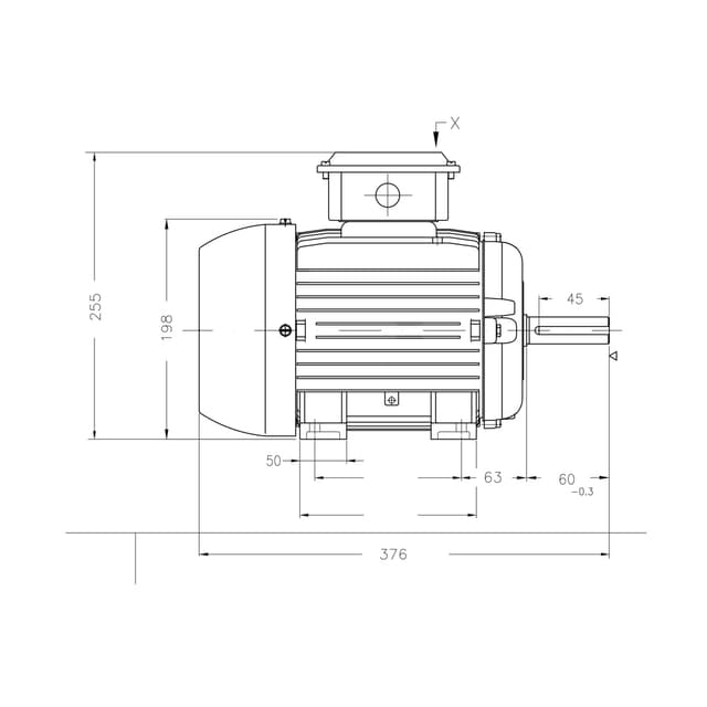 Асинхронный электродвигатель, WEG, 12310457, W20 100L, 3 kW, 2 Пол, B3T, 220-240/380-415//440-460 В, 50 Гц, IE1, IP55, Std.