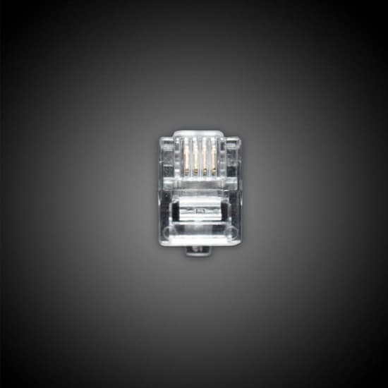 Коннектор, RJ-11, UTP RJ-11, 4 pin, 6P4C, Телекоммуникационный, 1000шт/уп, Пакет