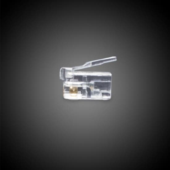 Коннектор, RJ-11, UTP RJ-11, 4 pin, 6P4C, Телекоммуникационный, 1000шт/уп, Пакет