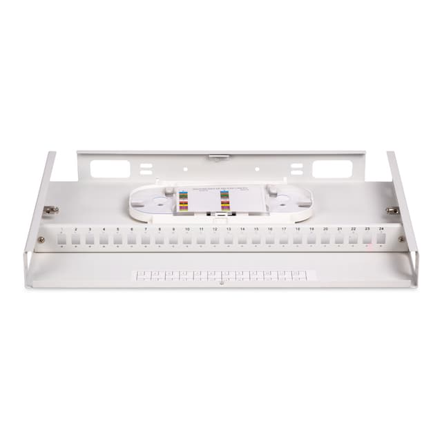 Оптический кросс, А-Оптик, АО-2403 19" (1U) FDF 24 порта, SC Simplex, LC Duplex, Без адаптеров и пигтейлов, Белый