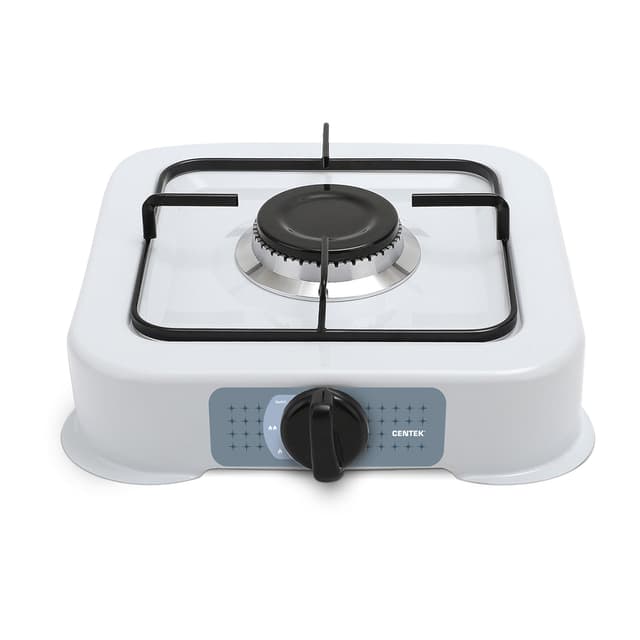 Газовая плита, Centek, CT-1520, 1 конфорка, Сменная форсунка баллон/магистраль, Белый