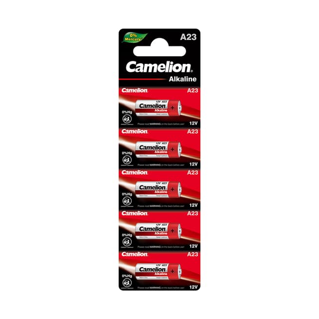 Батарейка, CAMELION, A23-BP5, 12V, 0% Hg (0% Ртути), 5 шт. в Блистере