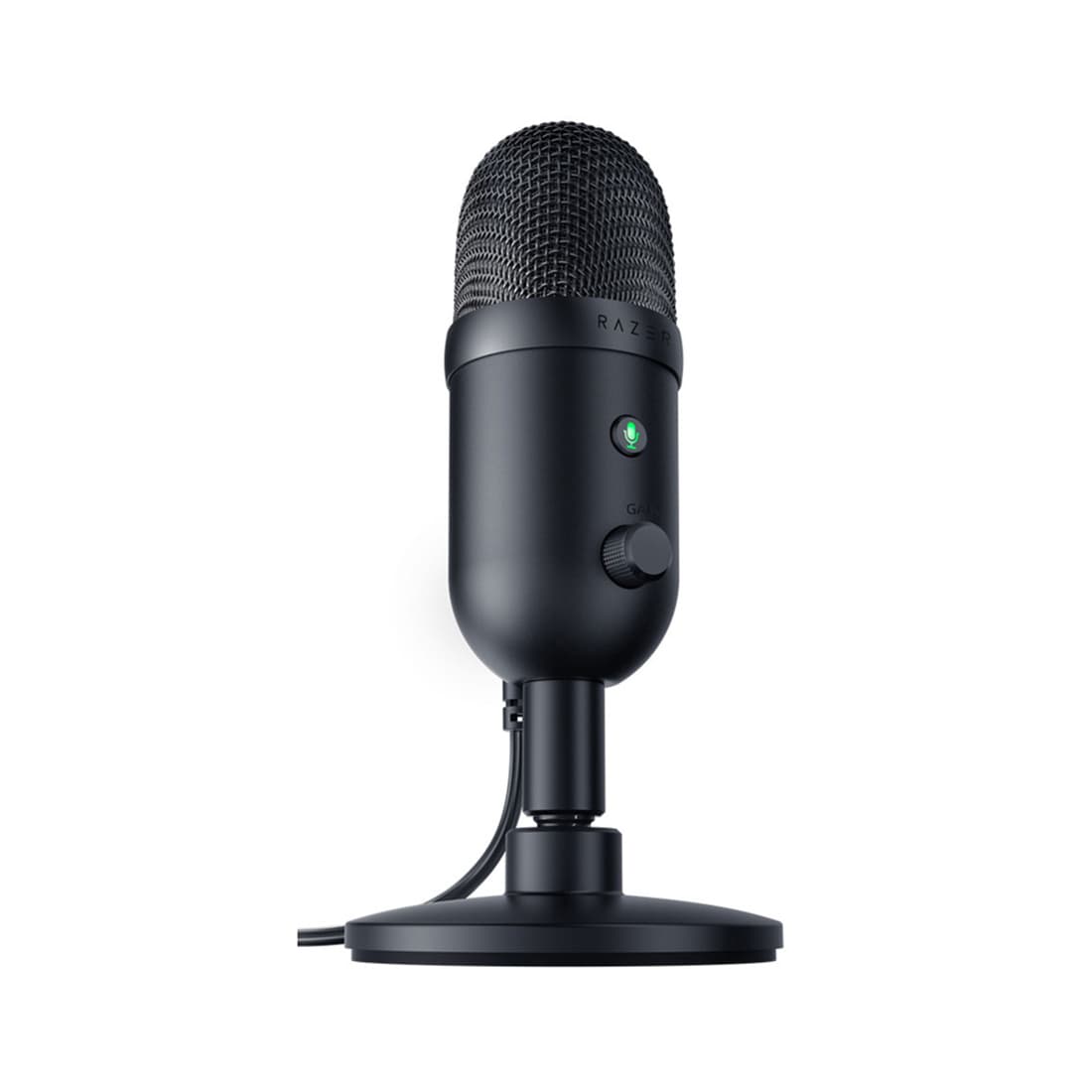 Микрофон, Razer, Seiren V2 X, RZ19-04050100-R3M1, Конденсаторный микрофон 25 мм, Суперкардиоидная диаграмма направленности, частота дискретизации: 96кГц, от 20Гц до 20кГц, USB-кабель длиной 1,8м, черный
