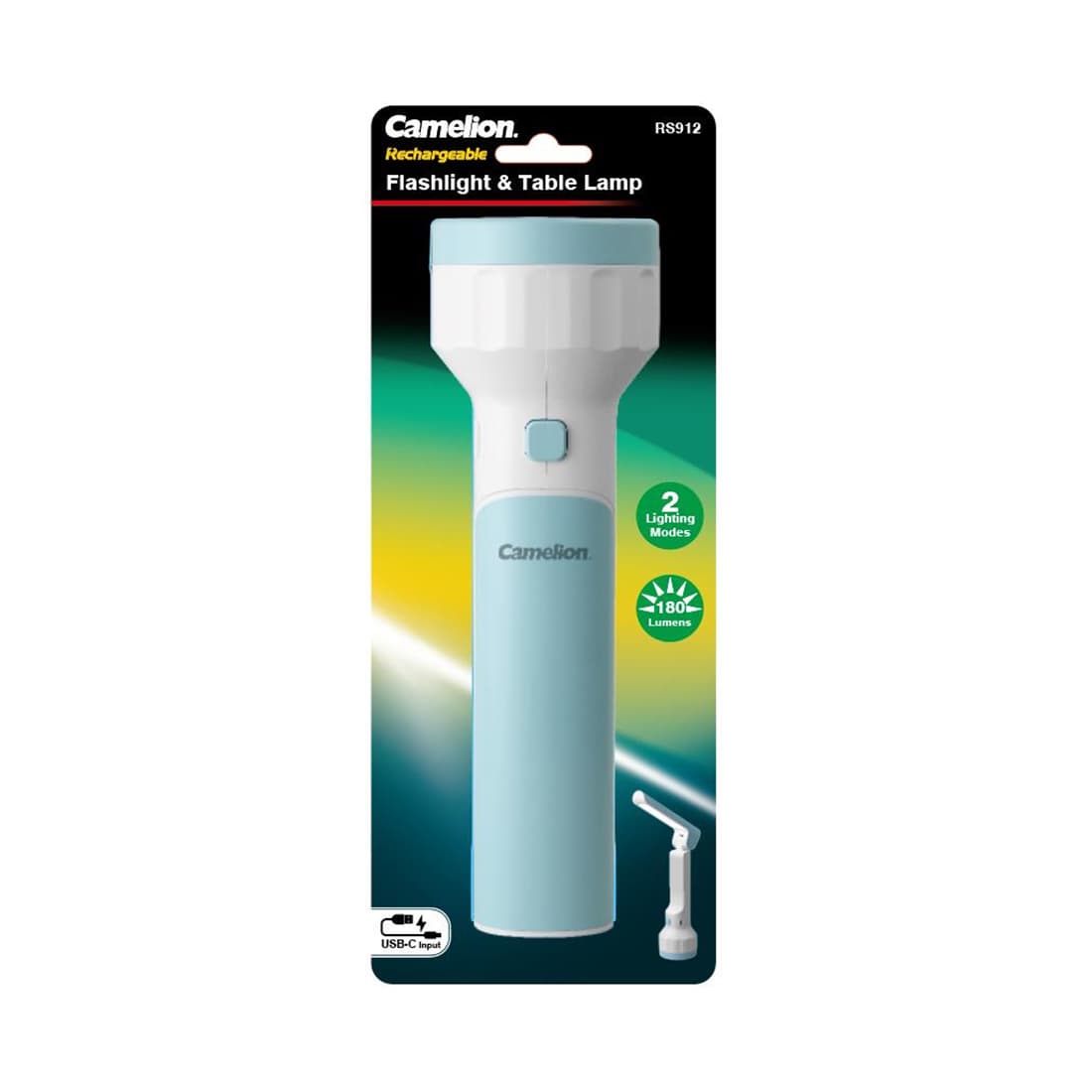 Фонарь перезаряжаемый, Camelion, RS912-BP