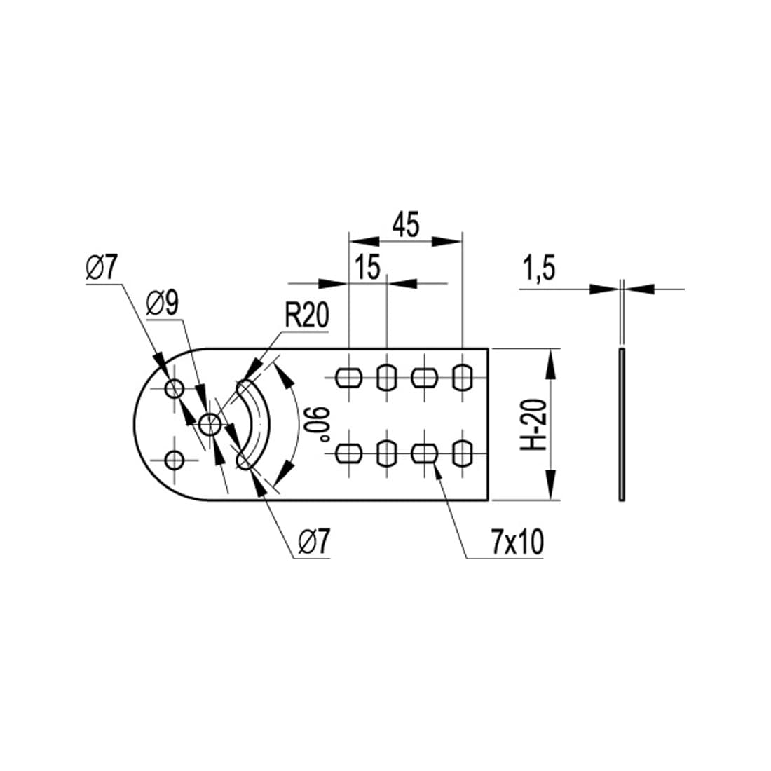 Пластина крепежная, DKC, 30014K, GSV H80 (4 шт.) в комплекте с метизами, необходимыми для монтажа