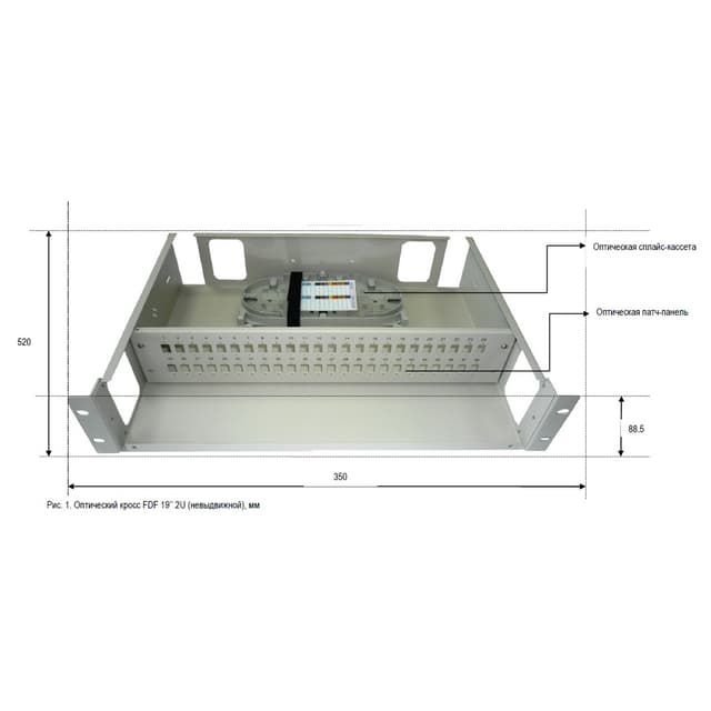 Кросс,, FDF 19" 2U SC/LC 48port , не укомплектованная