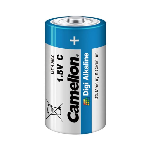Батарейка, CAMELION, LR14-BP2DG, Digi Alkaline, C, 1.5V, 8000 mAh, 2 шт. в блистере