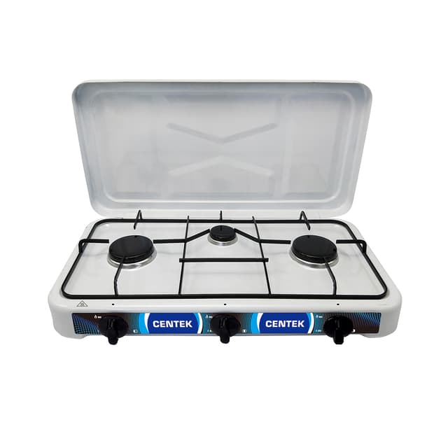 Газовая плита, Centek, CT-1522, 3 конфорки, БЕЗ сменных форсунок, Белый