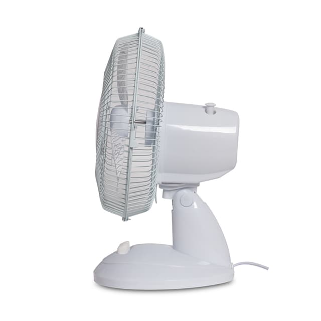 Вентилятор, SVC, AFD-925, Настольный, Площадь обдува: 15м2, Мощность: 25Вт, Диаметр: 9", Количество скоростей: 2, Автоповорот, Регулировка наклона, Белый