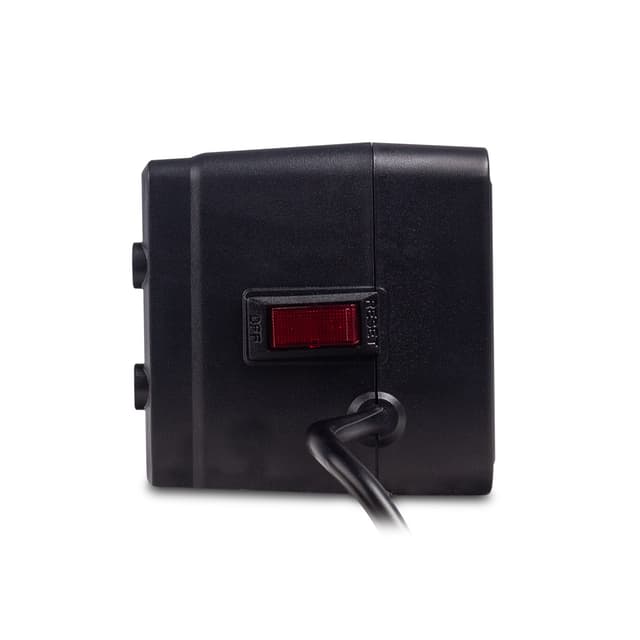 Стабилизатор (AVR), SVC, AVR-1005-U, Мощность 600ВА/300Вт, Диапазон работы AVR: 176-273В, Тип выходных разъёмов: Schuko х 3 шт., LED-индикаторы, Чёрный