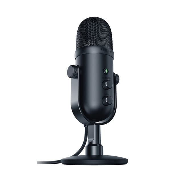 Микрофон, Razer, Seiren V2 Pro, RZ19-04040100-R3M1, кардиоидный микрофон, диапазон частот от 20Гц до 20кГц, чувствительность –34дБ (1В/Па при 1кГц). макс. уровень звукового давления (SPL): 120дБ. операционная система: Windows10, черный