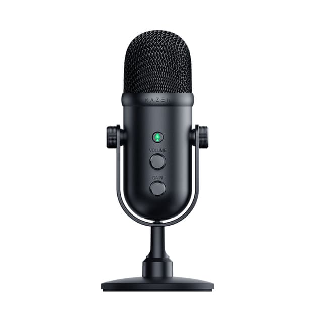 Микрофон, Razer, Seiren V2 Pro, RZ19-04040100-R3M1, кардиоидный микрофон, диапазон частот от 20Гц до 20кГц, чувствительность –34дБ (1В/Па при 1кГц). макс. уровень звукового давления (SPL): 120дБ. операционная система: Windows10, черный
