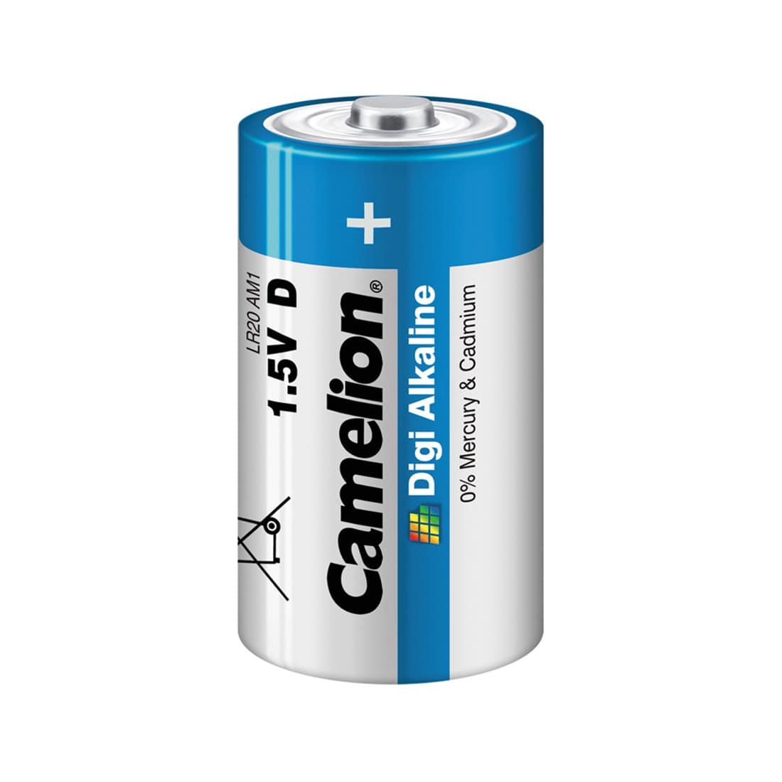 Батарейка, CAMELION, LR20-BP2DG, Digi Alkaline, D, 1.5V, 20000 mAh, 2 шт., Блистер