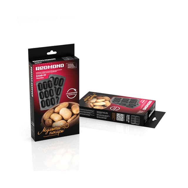 Панель для мультипекаря, Redmond, RAMB-09, Палочки, Антипригарное покрытие, Габаритные размеры 134  236 мм, Черный