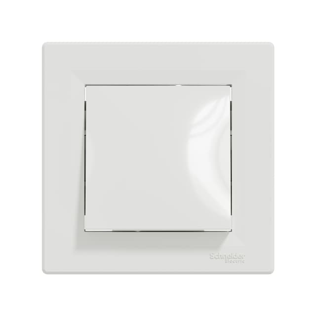 Выключатель одноклавишный, SE, EPH0100121, Asfora 10AX в сборе быстрозажим. клеммы белый