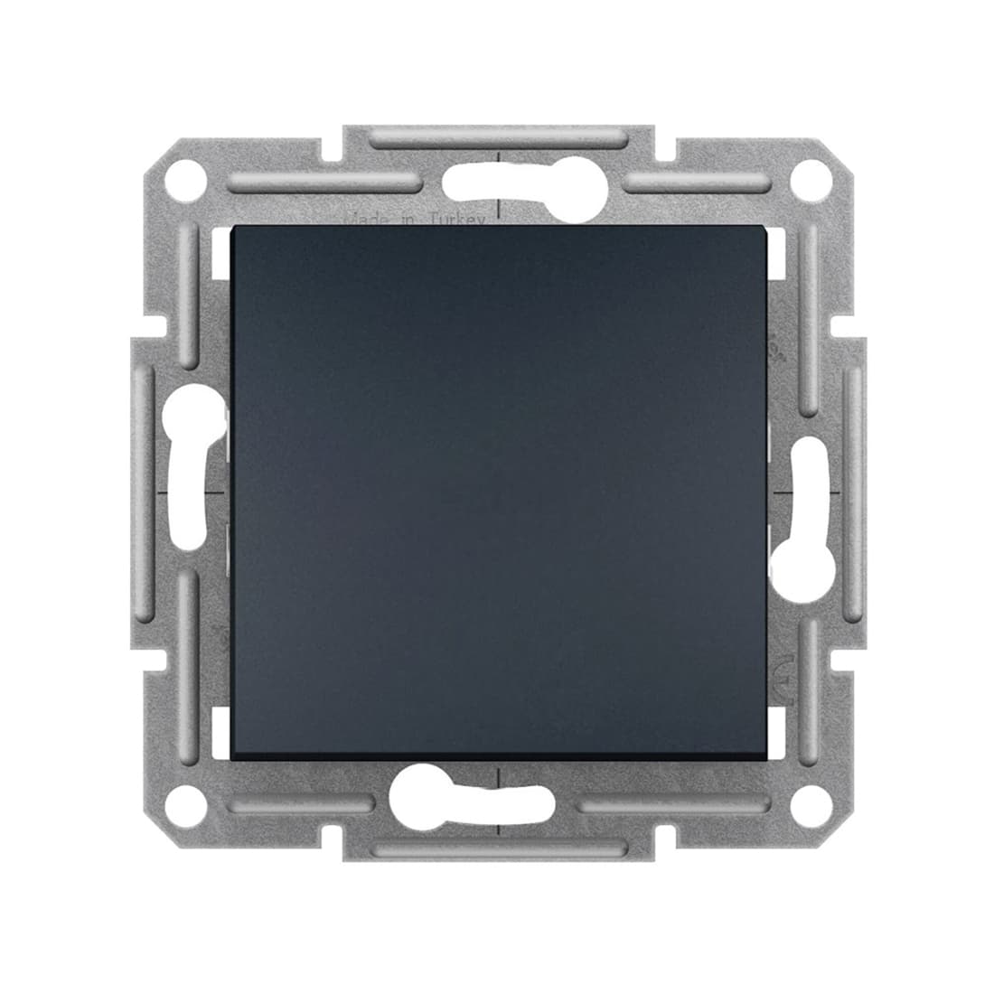 Выключатель одноклавишный, SE, EPH0100171, Asfora 10AX механизм, быстрозажимные клеммы антрацит