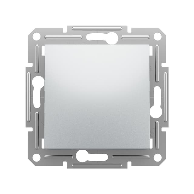 Выключатель одноклавишный, SE, EPH0100161, Asfora 10AX механизм быстрозажимной алюминий