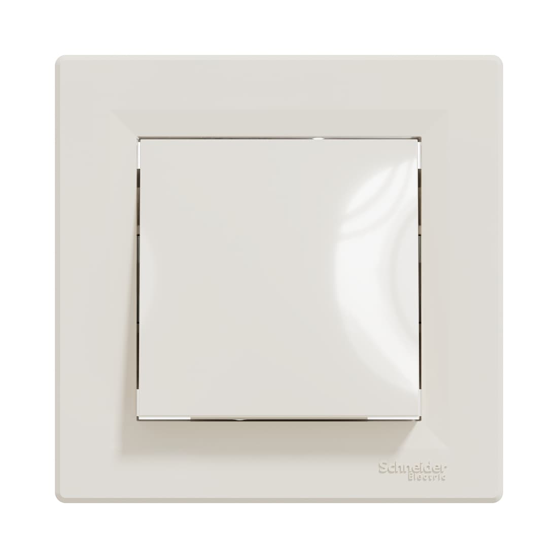 Выключатель одноклавишный, SE, EPH0100123, Asfora 10AX в сборе быстрозажим. клеммы кремовый