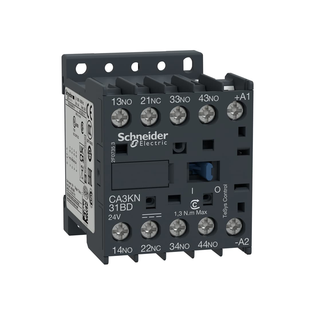 Реле промежуточное, SE, CA3KN31BD, 3НО+1НЗ 24В