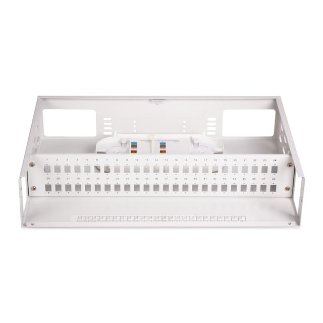 Оптический кросс, А-Оптик, АО-4803 19" (2U) FDF 48 портов, SC Simplex, LC Duplex, Без адаптеров и пигтейлов, Белый