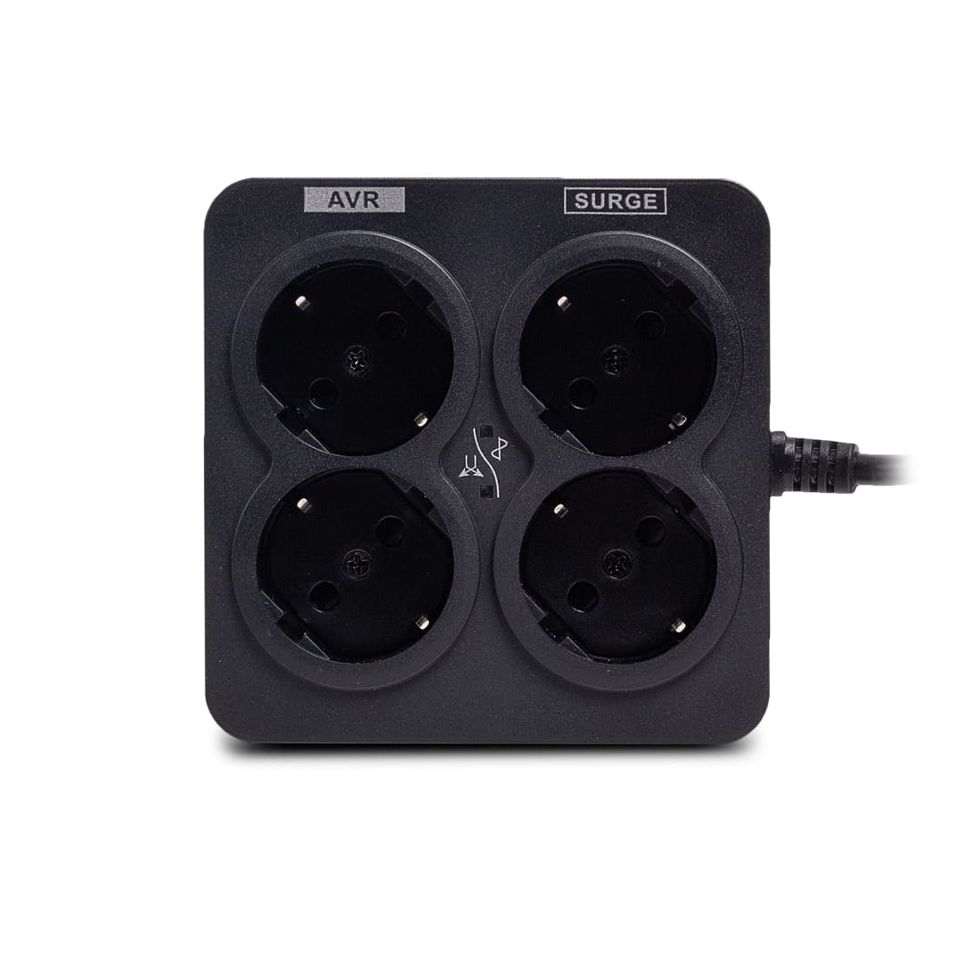 Стабилизатор (AVR), SVC, AVR-1008-U, Мощность 1000ВА/500Вт, Диапазон работы AVR: 176-273В, Тип выходных разъёмов: Schuko х 4 шт., LED-индикаторы, Чёрный