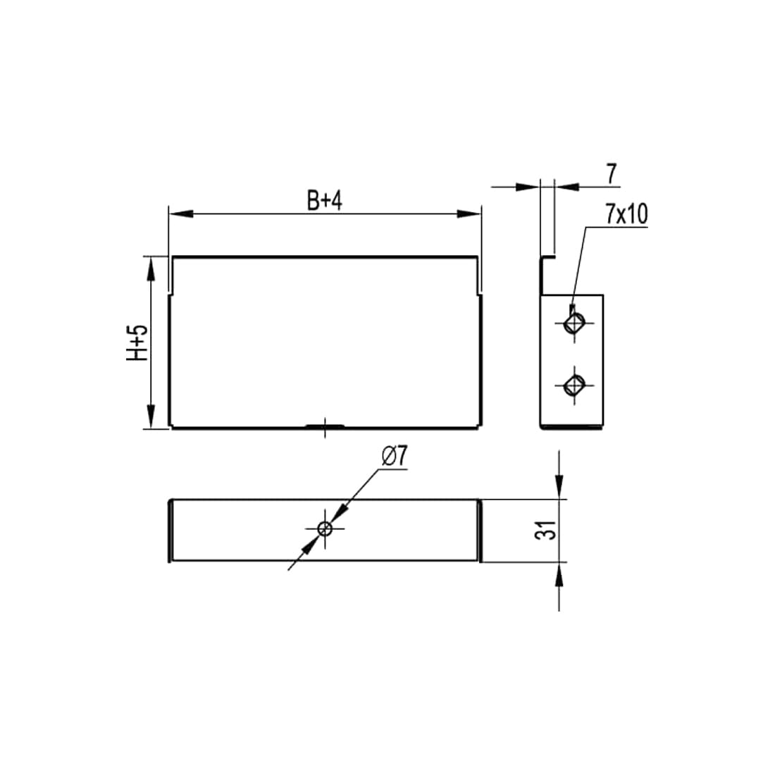 Заглушка цельная ТС, DKC, 37240, 50х50