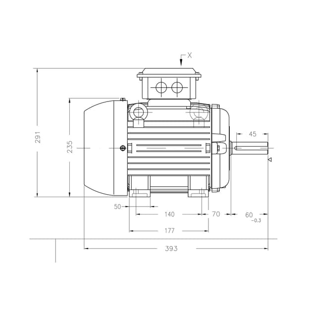 Асинхронный электродвигатель, WEG, 12312850, AM W20 -112M, 4 kW, 4 Пол, B3T, 380-415/660//440-460 В, 50 Гц, IE1, IP55, std.