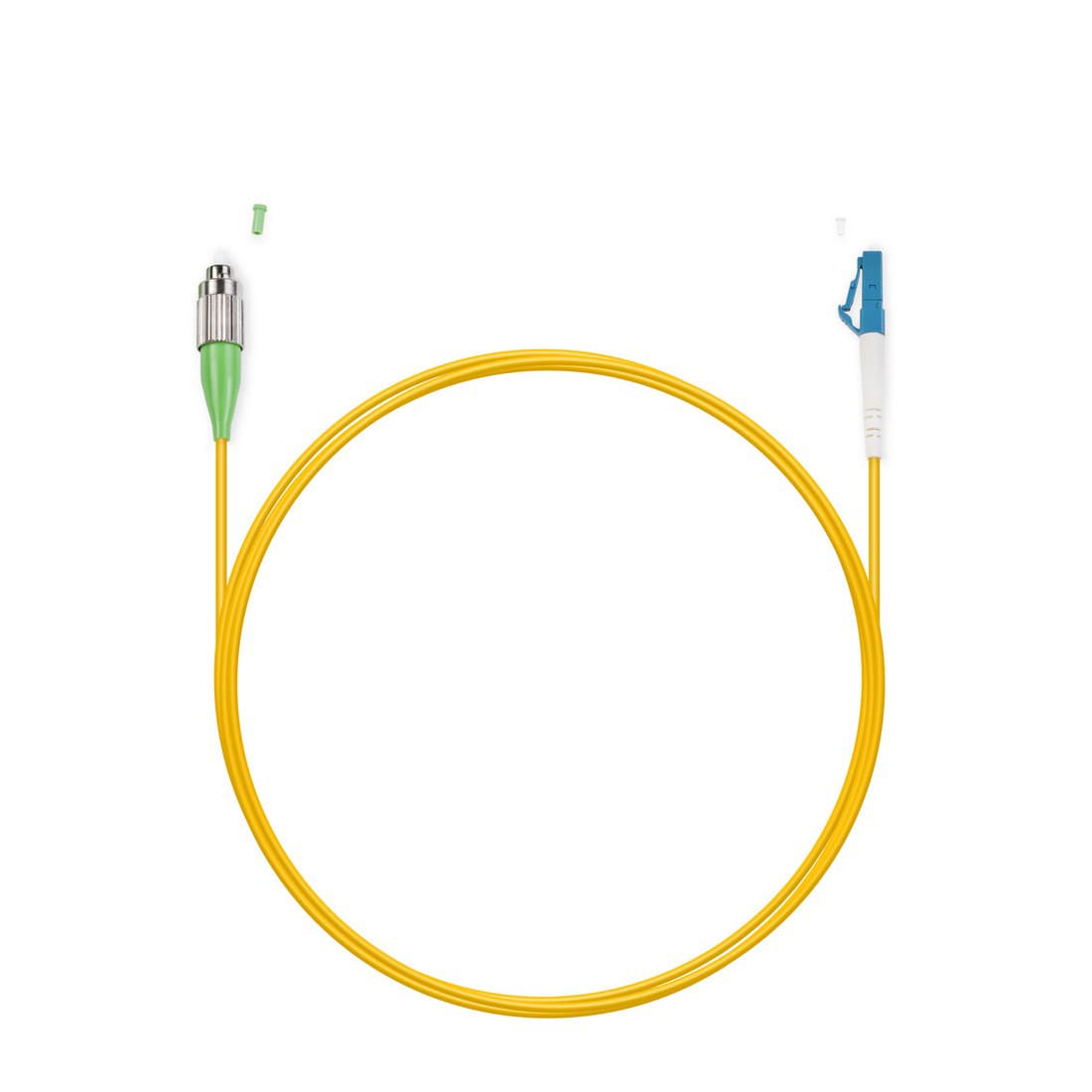 Патч корд оптоволоконный,, FC/APC-LC/UPC SM 9/125 Simplex 2.0мм 1 м, LSZH
