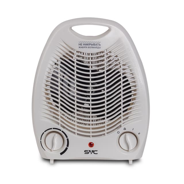 Тепловентилятор, SVC, FHV-2000, Мощность 1000Вт/2000Вт, Площадь обогрева: до 20м2, 3 режима работы, Регулировка температуры, Отключение при перегреве, Негорючий пластик, Белый