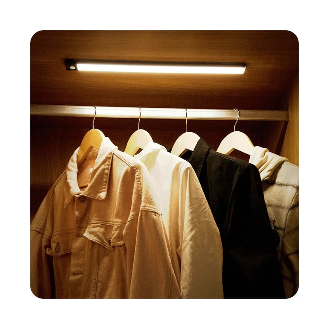 Светильник с датчиком движения, Yeelight, Motion Sensor Closet Light A20 2700k, YDQA1720007BKGL/YLCG002, Размер 20 x 4.0 x 0.9cm, Номинальная мощность 1.2W, Объем бататреи 1100mAh, Время работы на одном заряде около 5 часов, 5V 0.5A, Рабочая температура -10 +40С, Черный