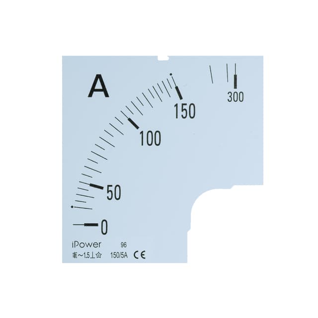 Шкала для амперметра, iPower, 150/5 96*96 (scale)