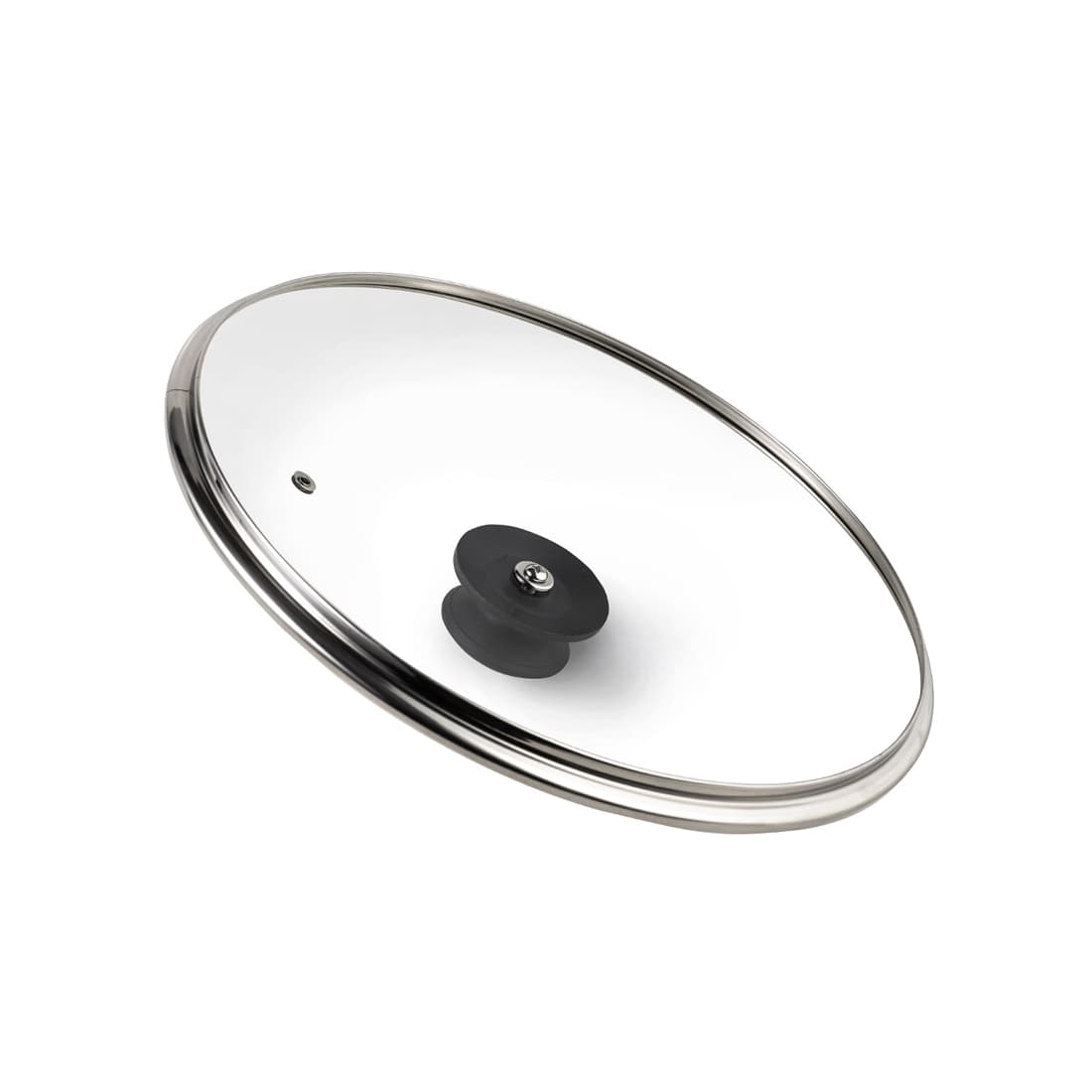 Крышка, LARA, LR01-99, Диаметр 28см, Нержавеющая сталь/Пластмасса/Стекло, Черный