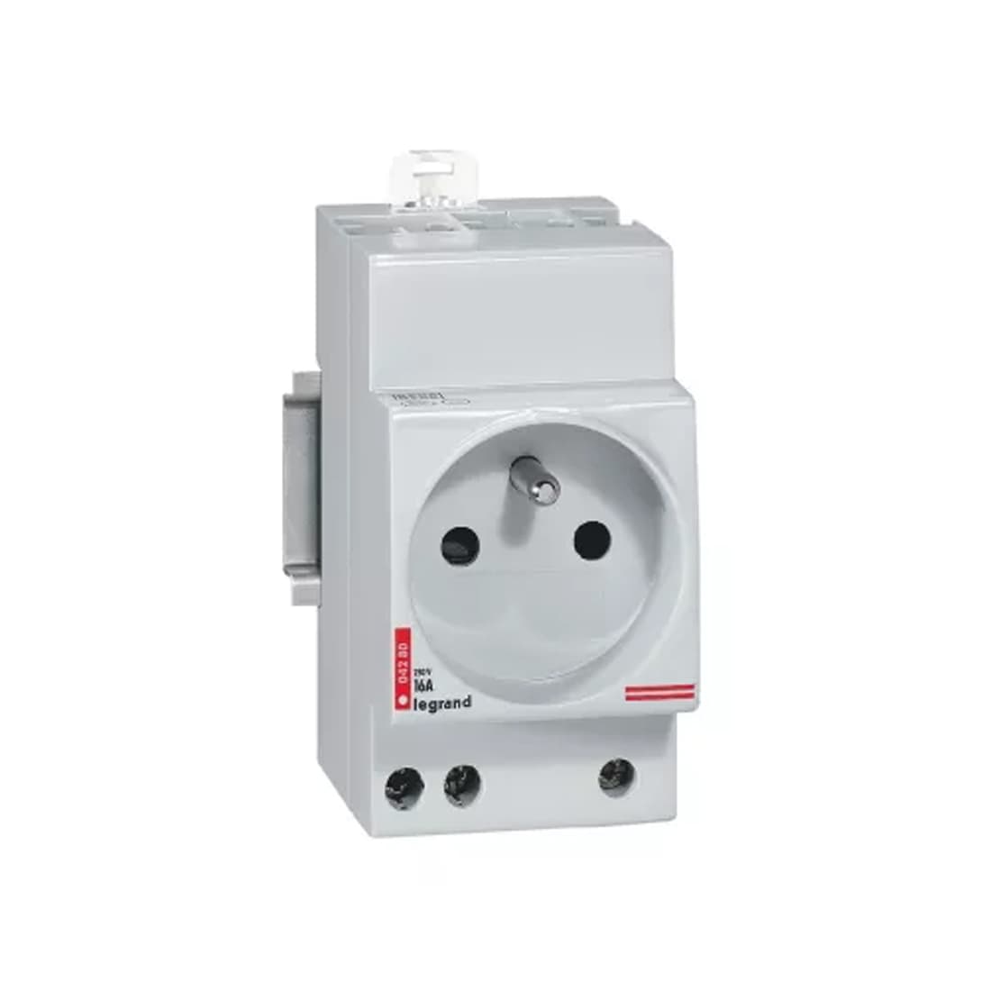 Розетка, Legrand, 004280, на DIN рейку 2К+З французский стандарт