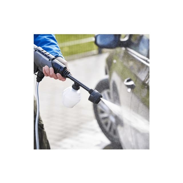 Мойка высокого давления, HOTO, 20V Cordless High Pressure Washer QWXCJ001, 75х220х245мм, Напряжение аккумулятора: 20В, Мощность: 150 Вт, Максимальное давление: 24 Бар, Длина шланга: 6м, Защита от перегрева, Вес: 1,2кг, Насадка 6 в1, Серый