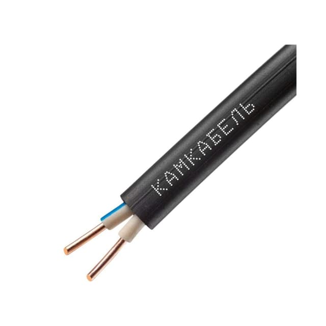 Кабель, Камкабель, ВВГ-пнг(А)-LS, 2х1.5, для передачи и распределения электрической энергии в стационарных установках на номинальное переменное напряжение 0.66 и 1кВ номинальной частоты 50Гц