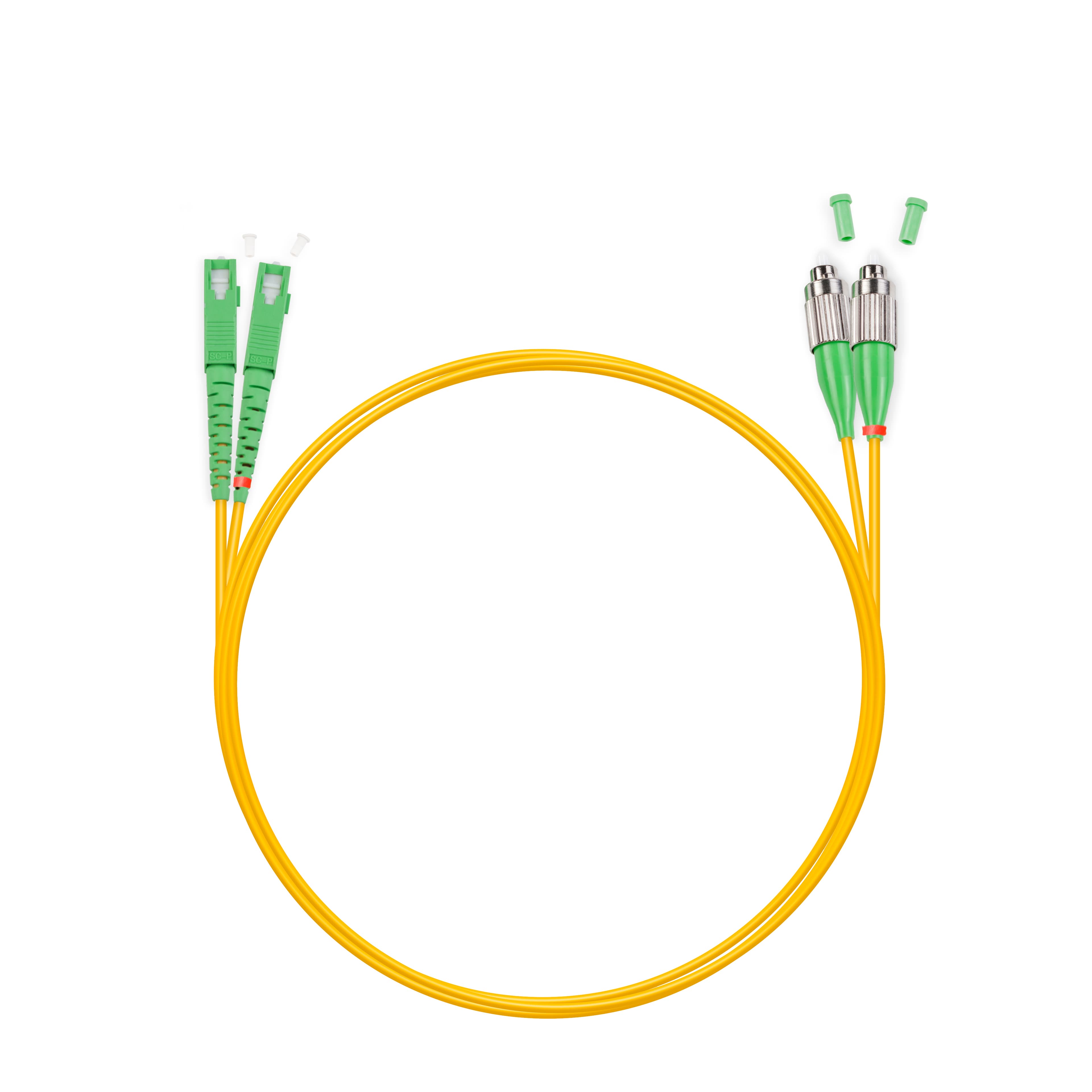 Патч корд оптоволоконный,, SC/APC-LC/APC SM 9/125 Duplex 2.0мм 1 м, LSZH