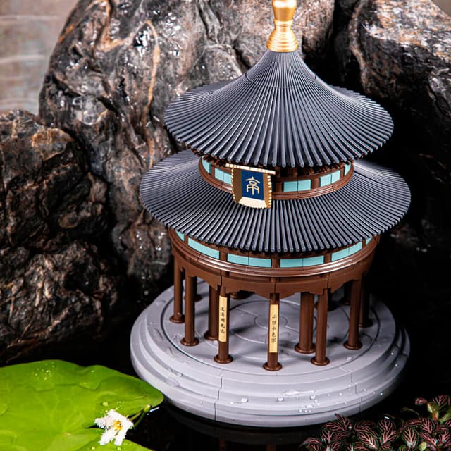 Конструктор, ONEBOT, QNSTX65AIQI, Double-Eave Pavilion, 14+, 358+ деталей, ABS, PC, Мульти-колор