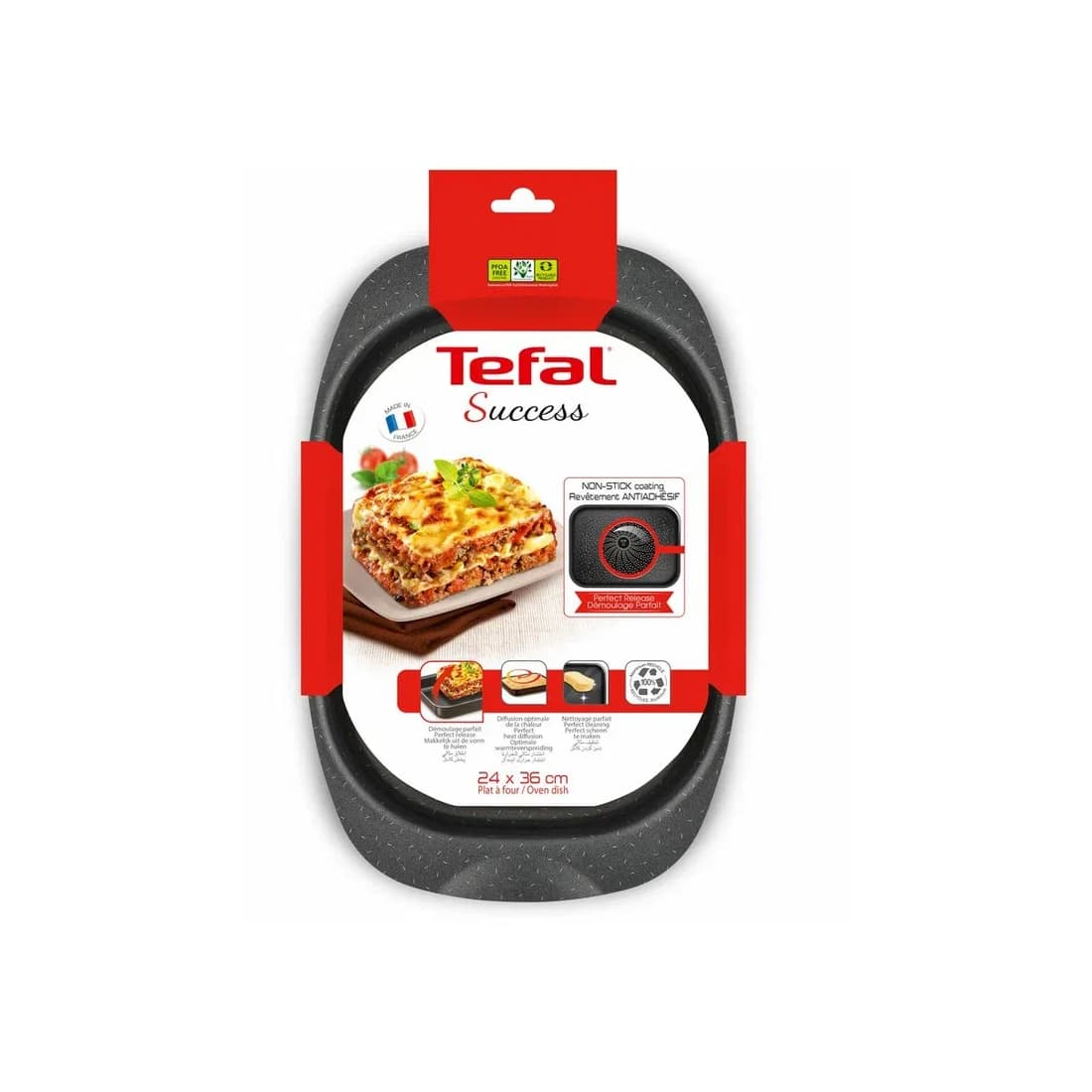 Противень, Tefal, Success J1601502, 36x24см, Материал алюминий, Антипригарное покрытие, Коричневый