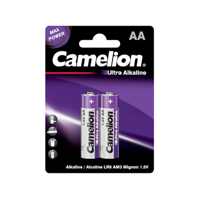 Батарейка, CAMELION, LR6-BP2UT, Ultra Alkaline, AA, 1.5V, 2700 mAh, 2 шт. в блистере