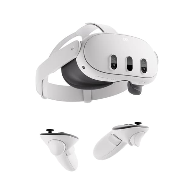 Очки виртуальной реальности, Meta, Quest 3, 8990059101, 128 GB, Частота обновления: 72 Гц , 80 Гц, 90 Гц,120 Гц, Разрешение дисплея: 2064х2208, Угол обзора: 110 градусов, Оперативная память: 8 Гб, Цвет: белый