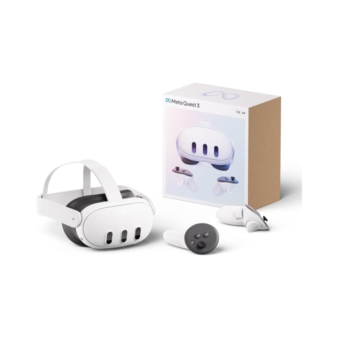 Очки виртуальной реальности, Meta, Quest 3, 8990059101, 128 GB, Частота обновления: 72 Гц , 80 Гц, 90 Гц,120 Гц, Разрешение дисплея: 2064х2208, Угол обзора: 110 градусов, Оперативная память: 8 Гб, Цвет: белый